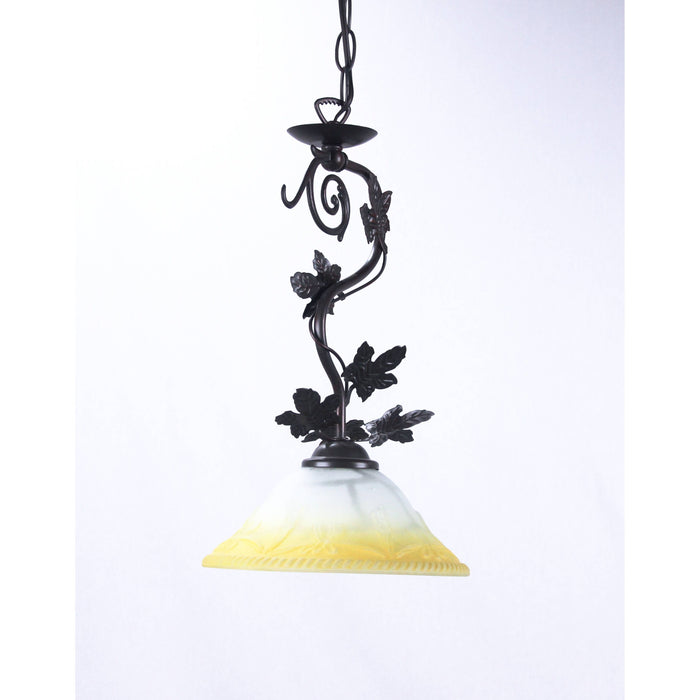 LAMP. COLGANTE DORADO 1L E27 60W