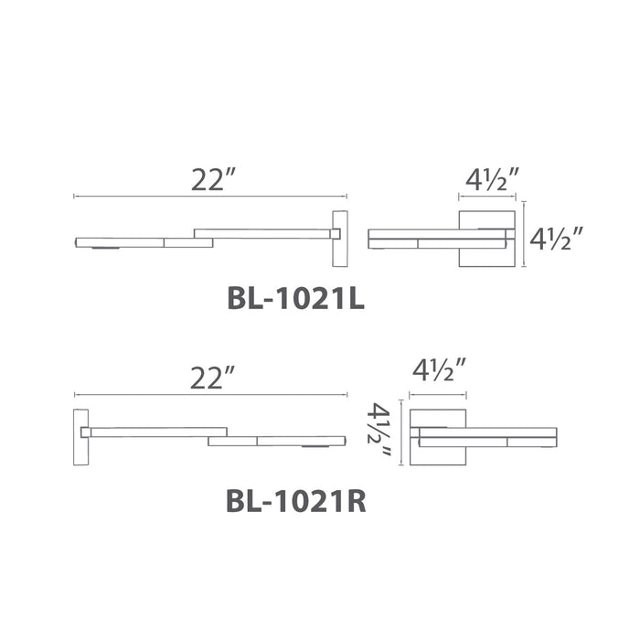 LAMP. LED PARED SWIN ARM 1L