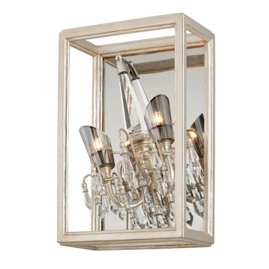 LAMP. APLIQUE HOUDINI PLATEADO Y DORADO 2L E12 60W