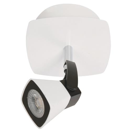 LAMP. LED TECHO BLANCO, NEGRO Y CROMO 1LUZ 6W 3000K