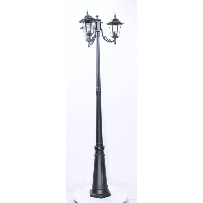 Lámpara Exterior  Poste Negro 3L E27 100W