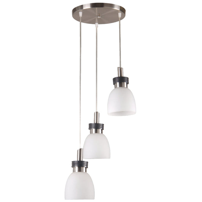Lámpara Techo Níquel Satinado 3L E27 60W