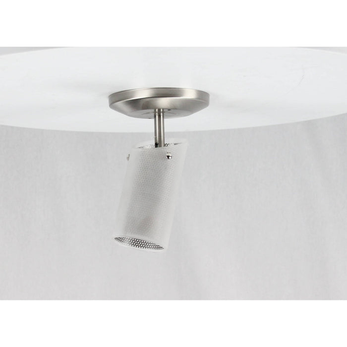 LAMP. TECHO REFLECTORA NÍQUEL SATINADO 1L E27 60W