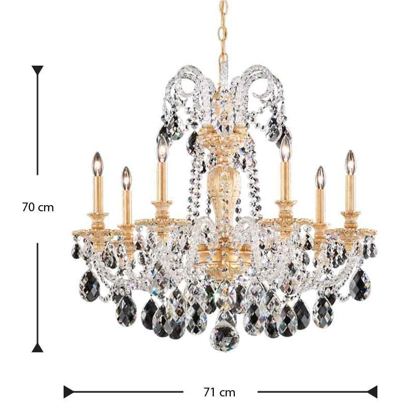 LAMP. COLGANTE CHANDELIER ISABELLE 7L E12 60W
