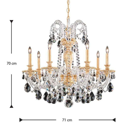 LAMP. COLGANTE CHANDELIER ISABELLE 7L E12 60W