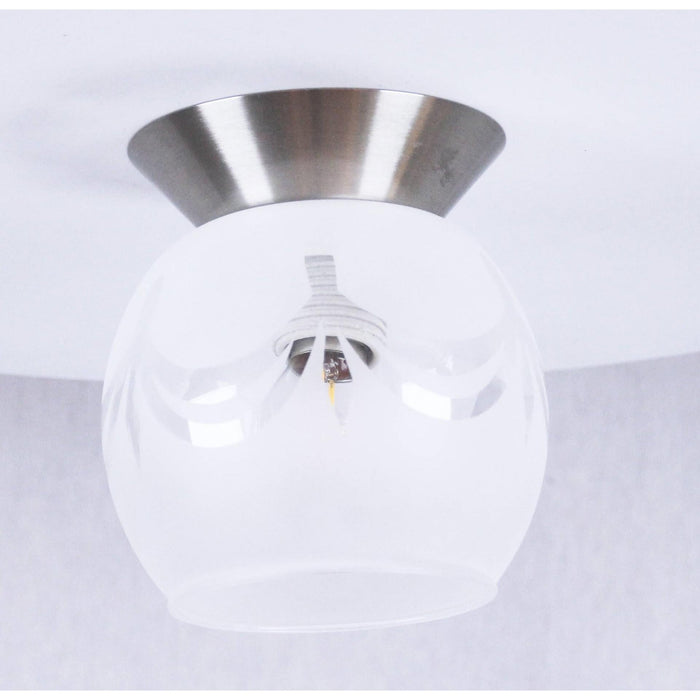 LAMP. TECHO NIQUEL SATINADO 1L E27 60W