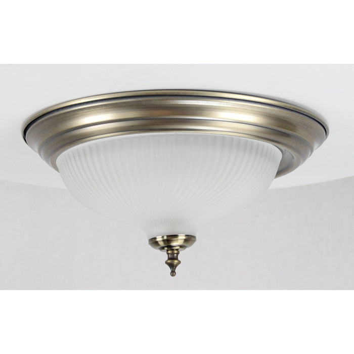 LAMP. TECHO BRONCE ANTIGUO 2L E27 60W