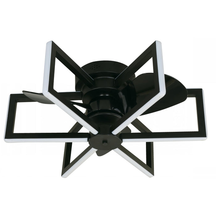 VENTILADOR LED DE TECHO NEGRO DC 24" 32W 3000/4000/6000K C/R