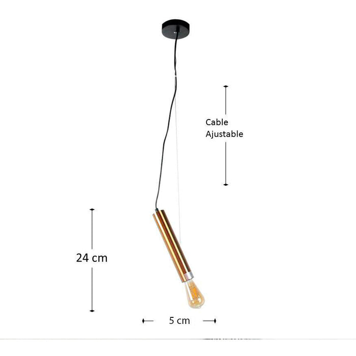 LAMP. COLGANTE BRONCE 1L E27 40W