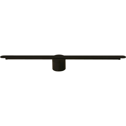 LAMP. LED PARED NEGRO 1L 7W 100-240V 3000K