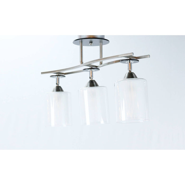 Lámpara Techo Níquel Satinado 3L E27 60W