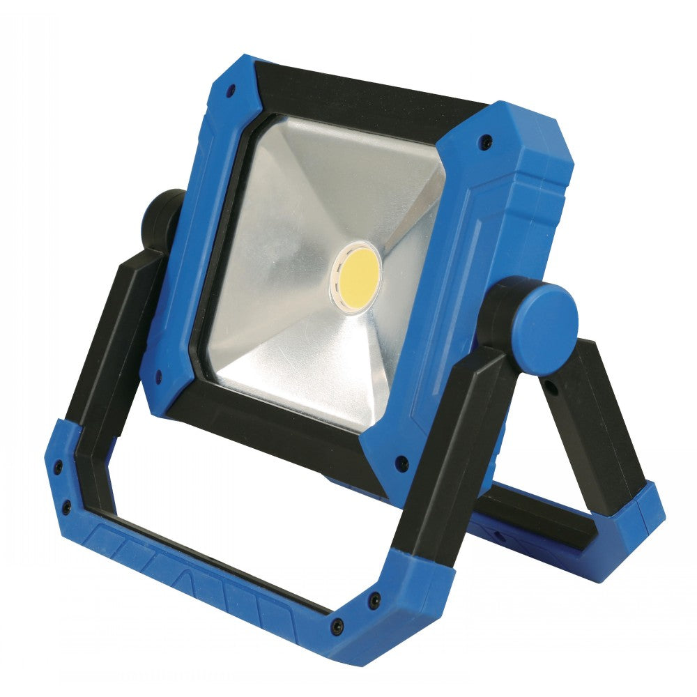 LAMP. LED EXT. REFLECTOR AZUL Y NEGRO 12W 3.7V 4000K RECARCABLE