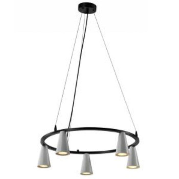 LAMP. COLGANTE NEGRO 5L GU10 50W