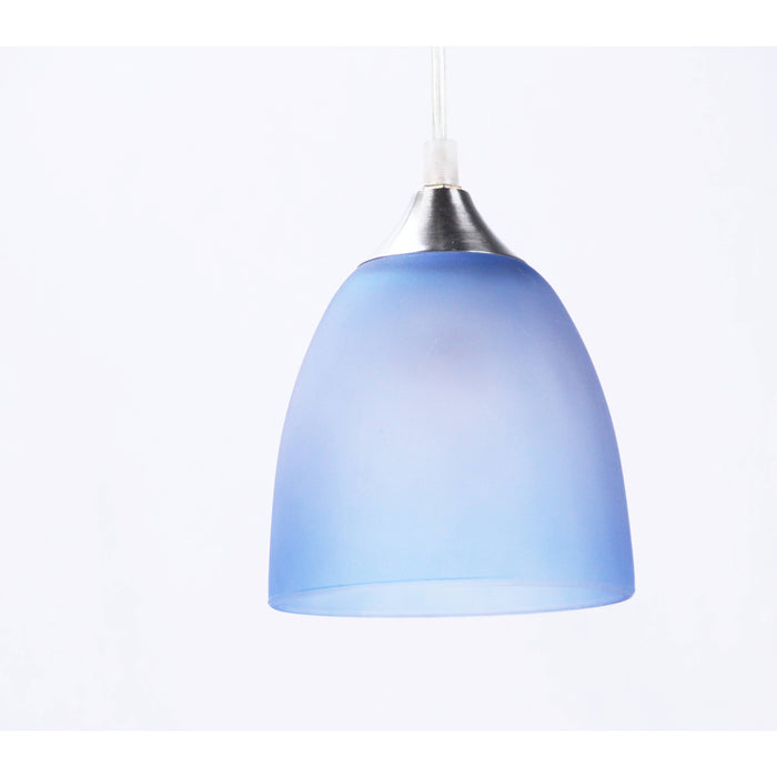 LAMP. COLGANTE AZUL 1L E27 60W