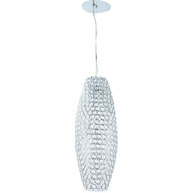 LAMP. COLGANTE CRISTAL CROMO 4L G9 40W