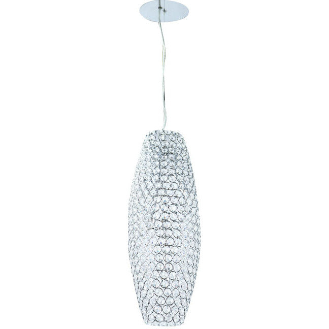LAMP. COLGANTE CRISTAL CROMO 4L G9 40W