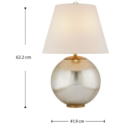 LAMP. MESA MORTON T.L.IN BURNISHED PLATEADO 1L E26 100W