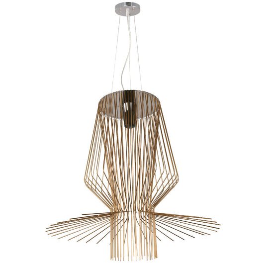 LAMP. TECHO DORADO 1L GU10 50W + 1L E27 75W (SOLO CUERPO)