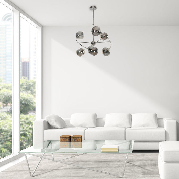 Lámpara Techo Cromo 6L E14 60W