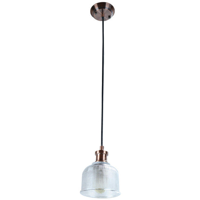 LAMP. COLGANTE COBRE ANTIGUO 1L E27 60W