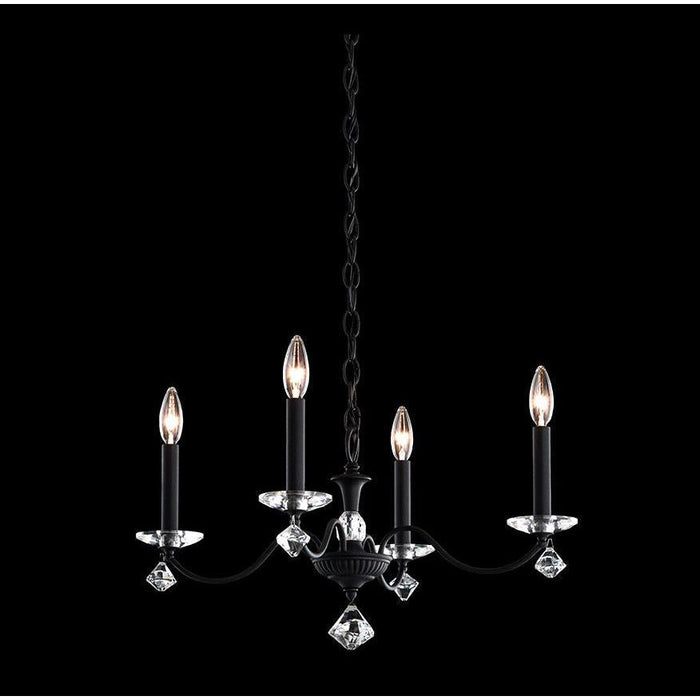 LAMP. COLGANTE CHANDELIER MODIQUE NEGRO 4L E12 60W DIM