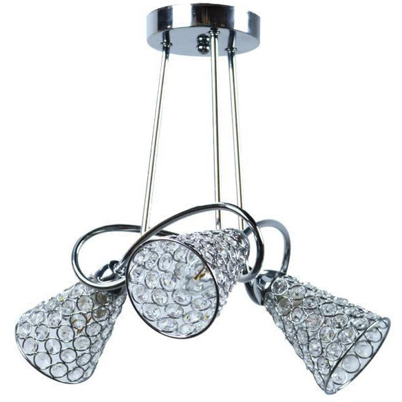 LAMP. TECHO CROMO 3L E14 40W