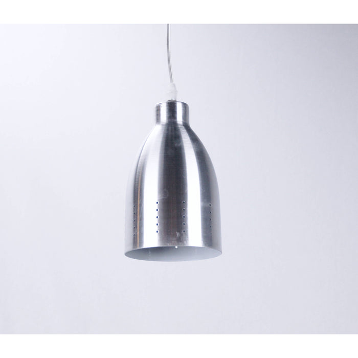LAMP. COLGANTE PLATEADO 1L E27 60W