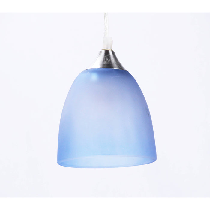 LAMP. COLGANTE AZUL 1L E27 60W