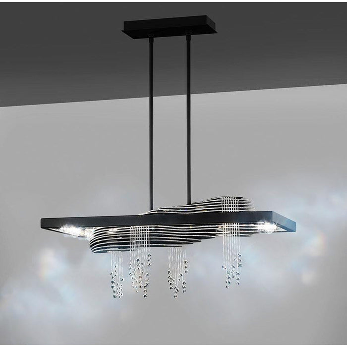 LAMP. LED COLGANTE SEVETTI NEGRO 8L 8W