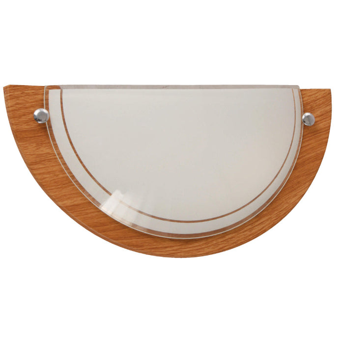 LAMP. PARED MADERA CLARA 1L E27 60W