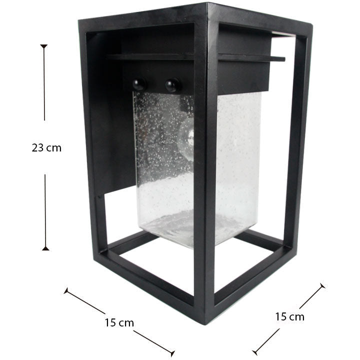 Lámpara Exterior  Pared Negro 1L E27 40W