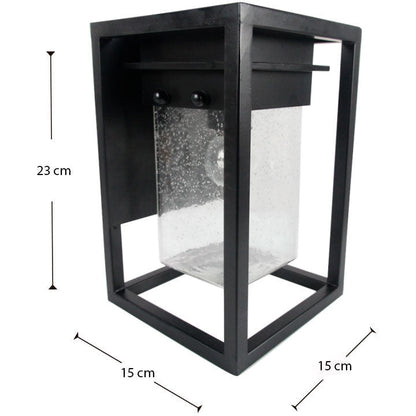 Lámpara Exterior  Pared Negro 1L E27 40W