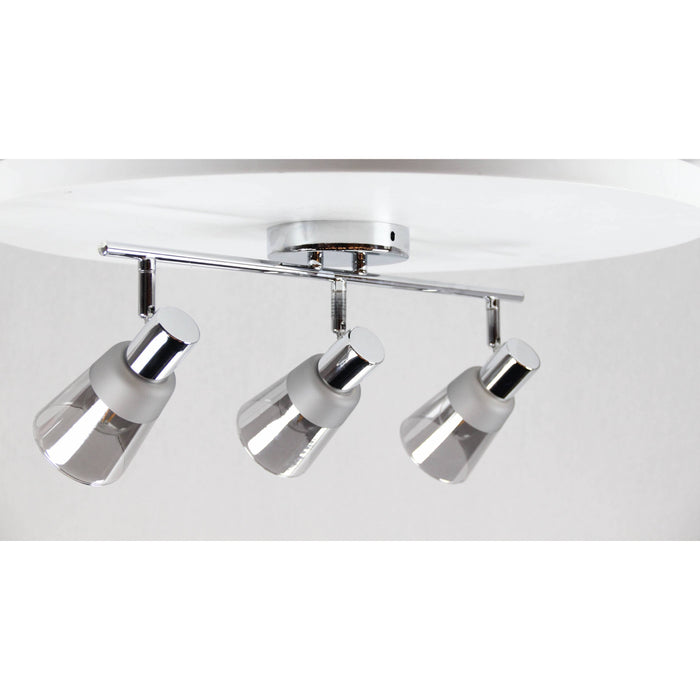 LAMP. TECHO REFLECTORA CROMO 3L E14 40W
