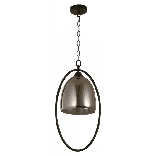 LAMP. COLGANTE NEGRO 1L E26 60W