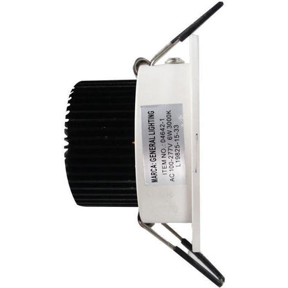 LAMP. LED EMPOTRABLE*1LT*100-277V*50/60HZ*6W*3000K*LED INCL.*ACAB. BLANCO MATE
