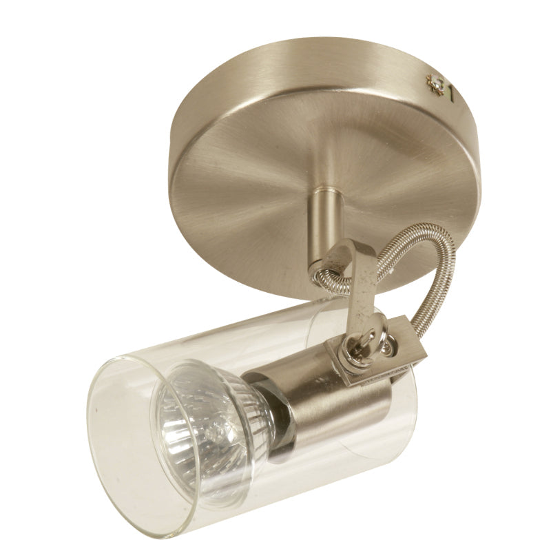 LAMP. TECHO NÍQUEL SATINADO 1L GU10 50W