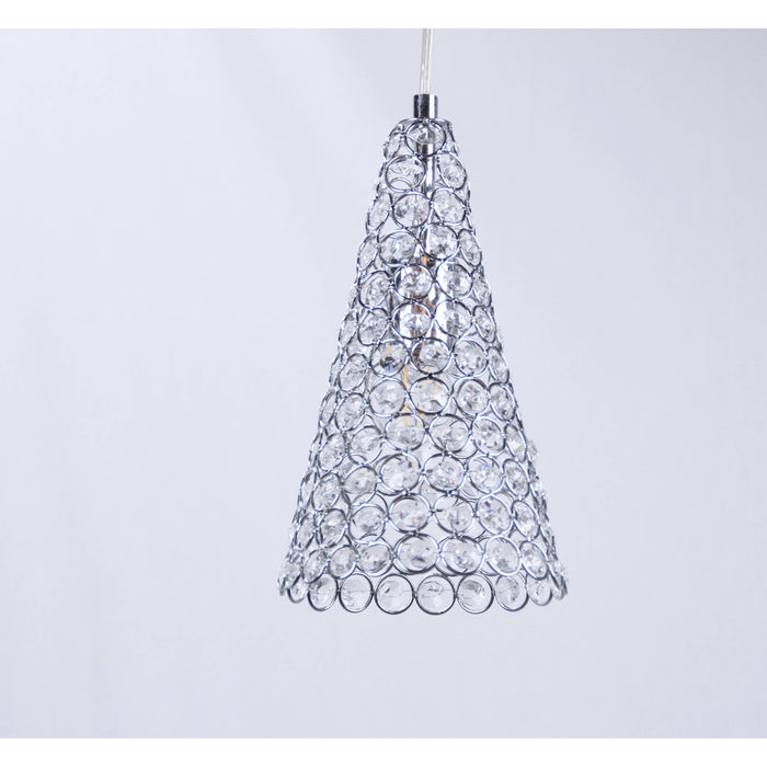 LAMP. COLGANTE CROMO 1L E27 40W