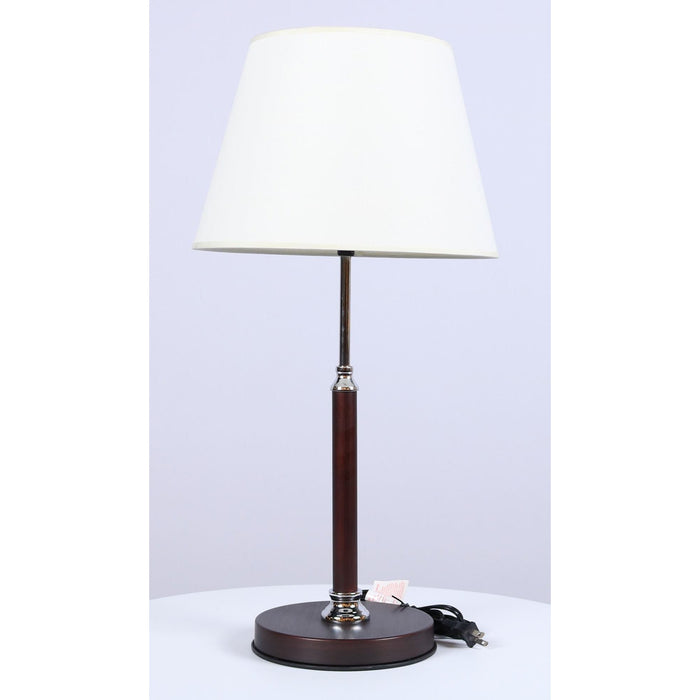 LAMP. MESA CHOCOLATE Y CROMO 1L E27 60W DE TOQUE
