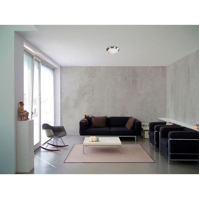 LAMP. TECHO NIQUEL SATINADO 1L E27 40W