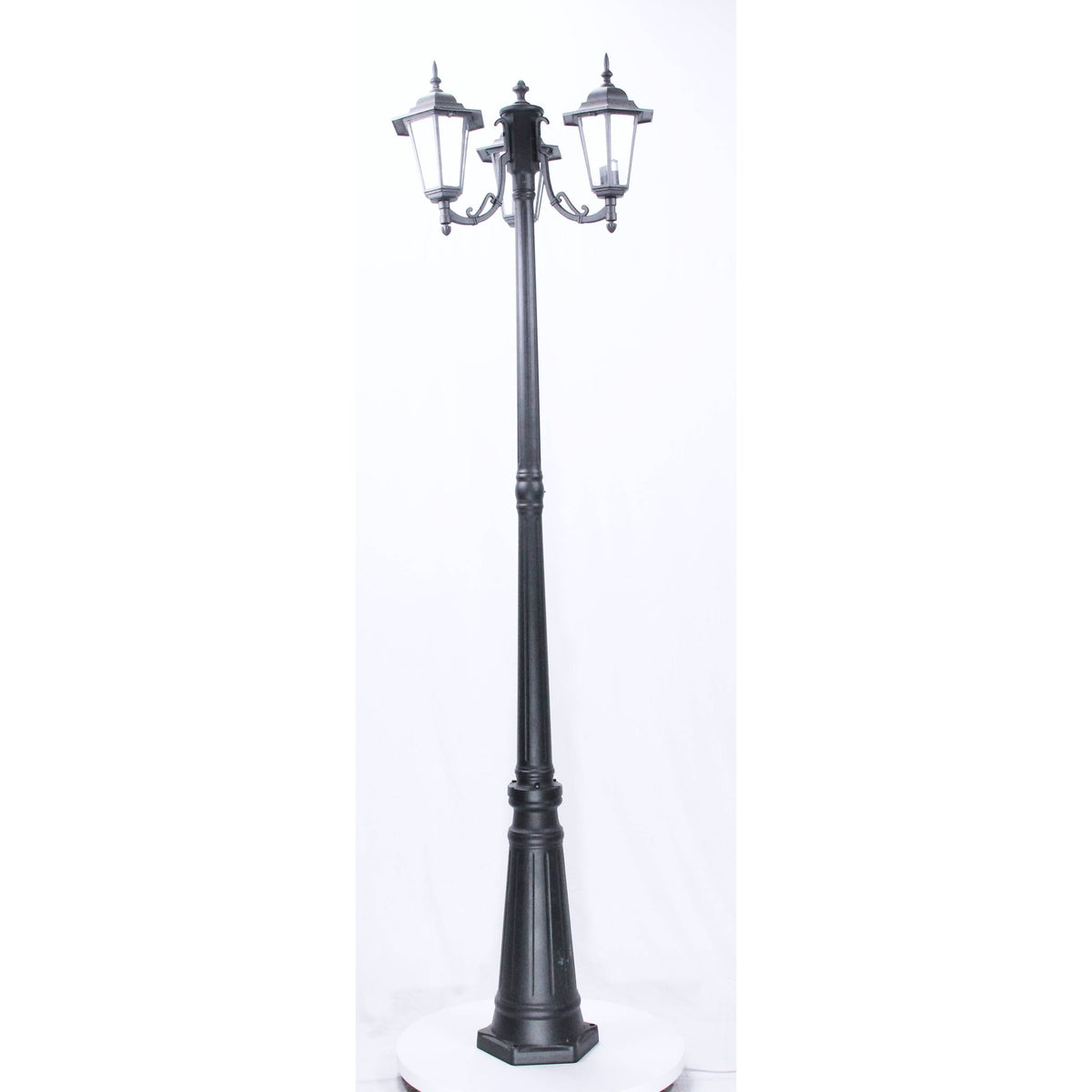 Lámpara Exterior  Poste Negro 3L E27 100W
