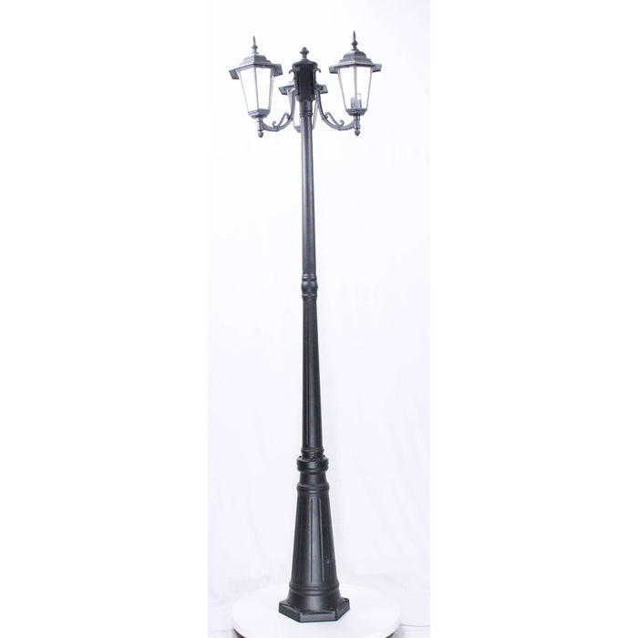 Lámpara Exterior  Poste Negro 3L E27 100W