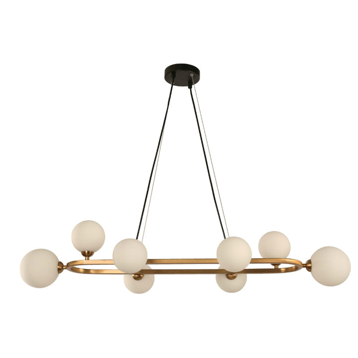 Lámpara Colgante Cobre Y Negro 8L G9 5W