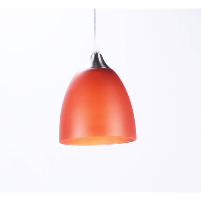 LAMP. COLGANTE ROJO 1L E27 60W