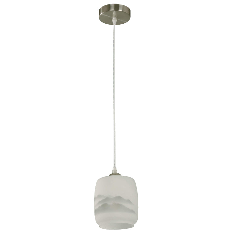 LAMP.  TECHO NÍQUEL SATINADO 1L E27 60W