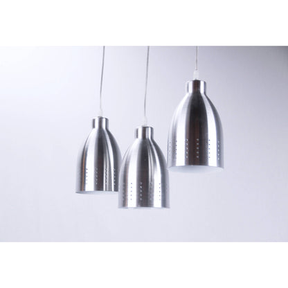LAMP. COLGANTE NÍQUEL SATINADO 3L E27 60W