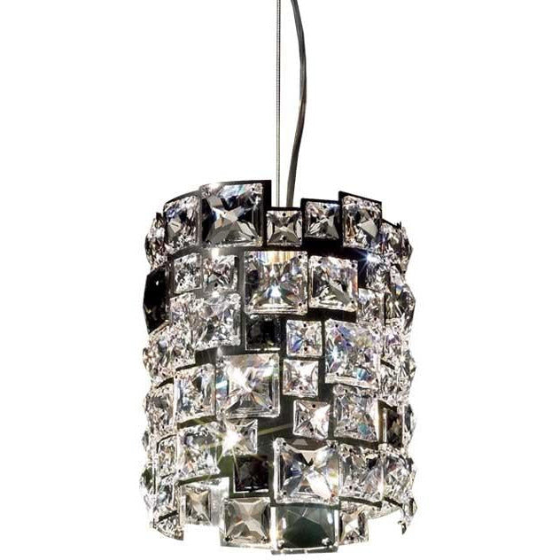 LAMP. COLGANTE CRISTAL MOSAIX NEGRO 1L G9 100W