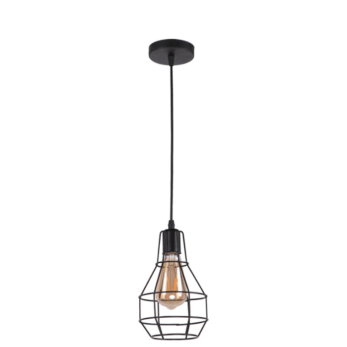 LAMP. COLGANTE NEGRO 1L E27 60W