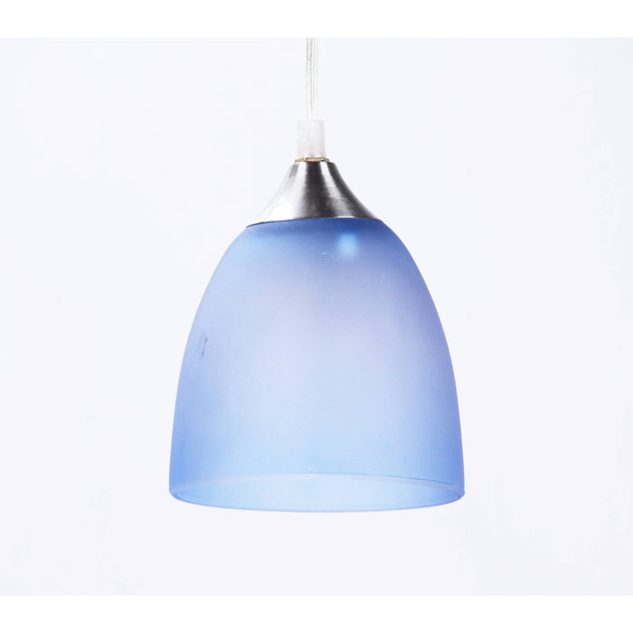 LAMP. COLGANTE AZUL 1L E27 60W