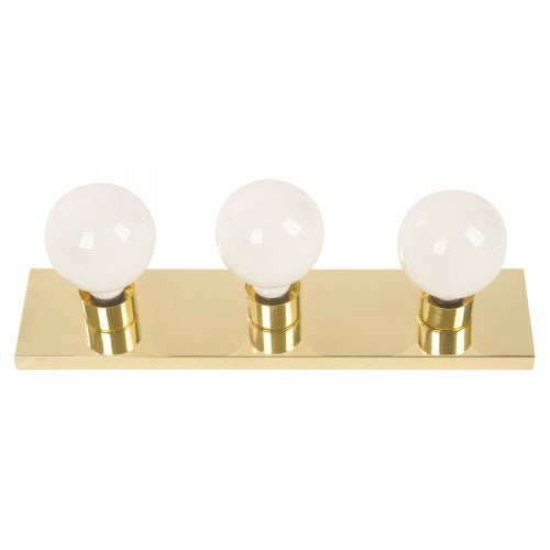 LAMP. PARED BRONCE PULIDO 3L E27 60W