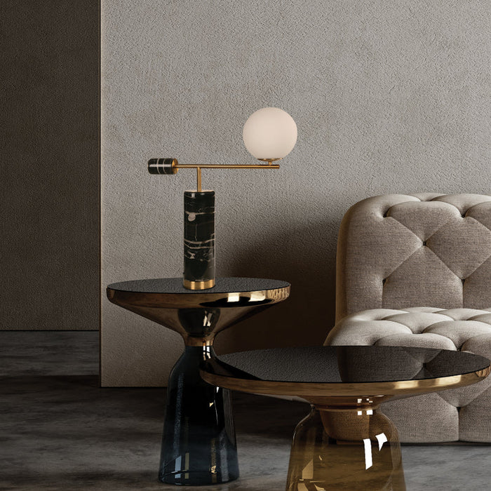 Lámpara Mesa Negro+Bronce 1L E27 40W